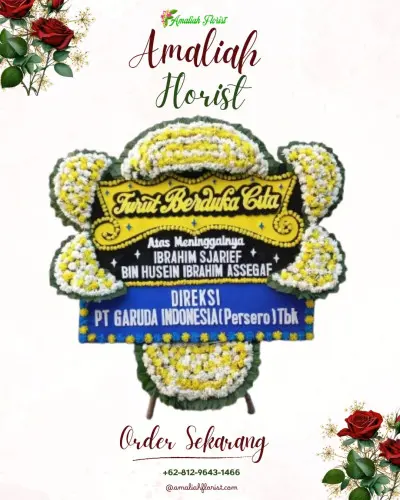 Papan Bunga Duka di Malang
